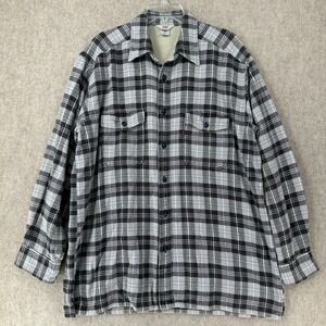 VTG Levis‎ Dry Goods Chamoise Shirt Mens 2XL Button Up Plaid Heavy Flannel